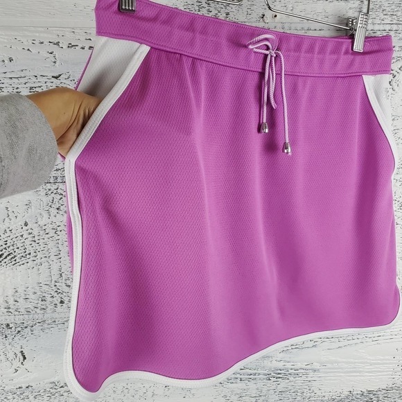 Izod Women Golf Mesh Adjustable Tie Waist Outdoor Sport Activewear Skort Sz L - Picture 3 of 10
